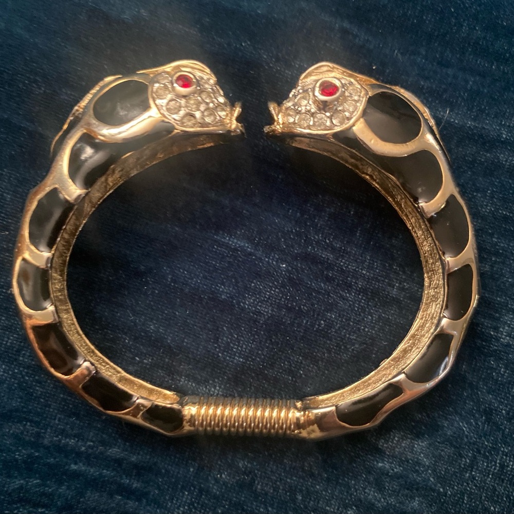 Donald Stannard Kissing koi Fish enamel bracelet